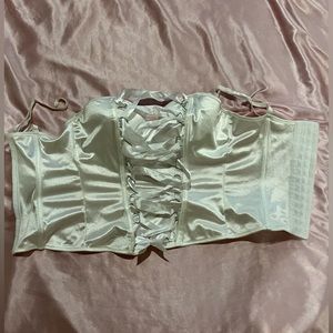 White corset top